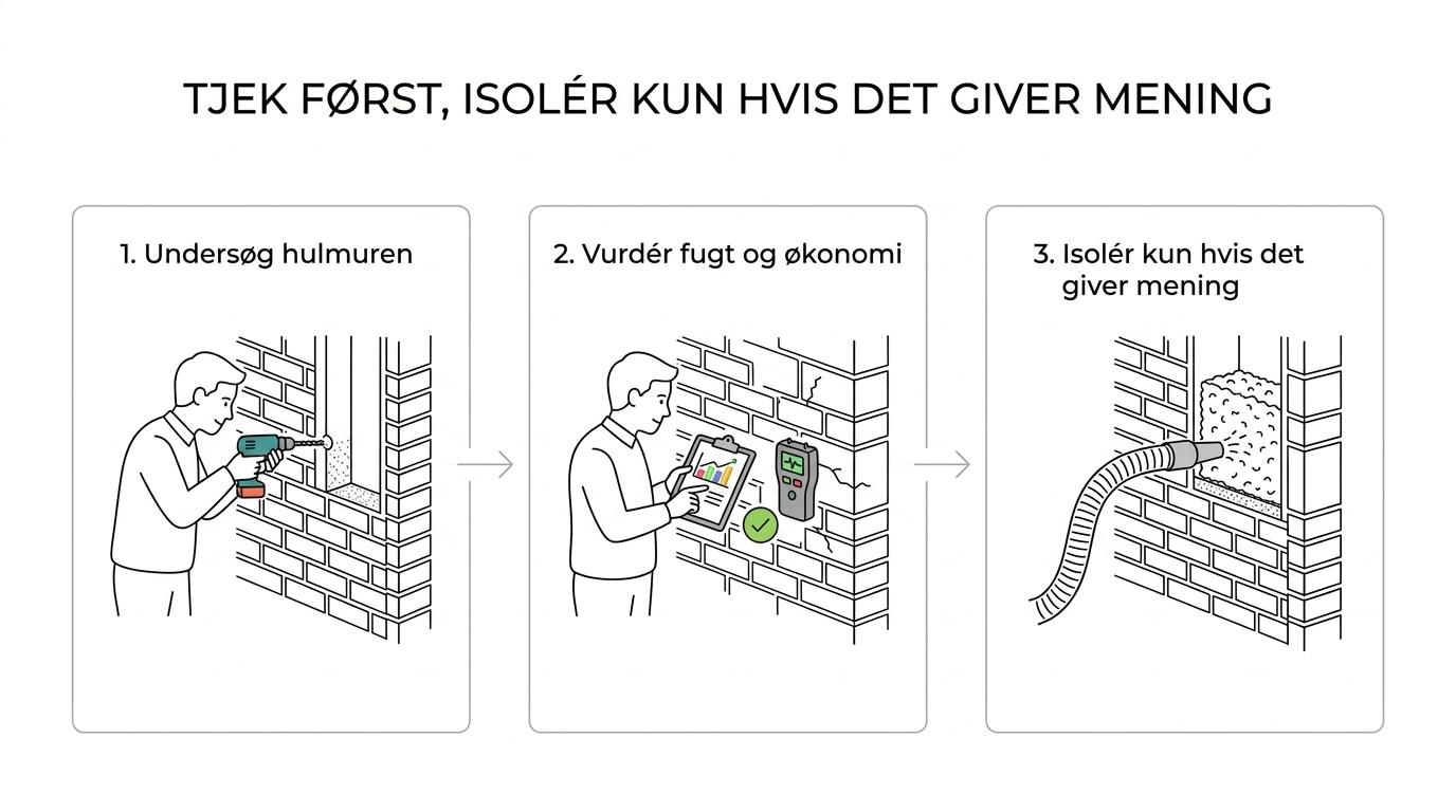 Calidi hulmursisolering i Odsherred med fast tilbud