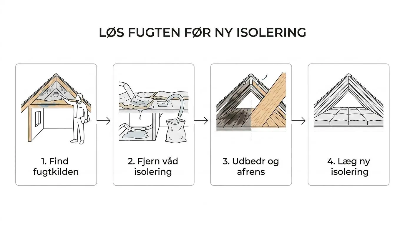 Svamp i tagkonstruktion og isolering
