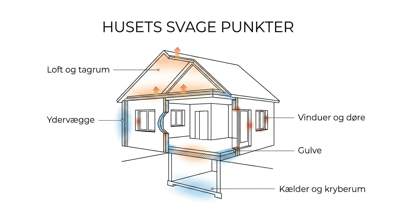 Tegn på dårlig isolering i huset